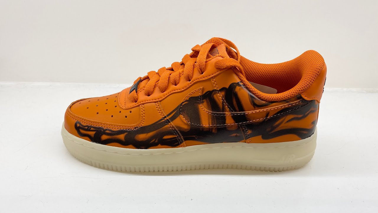 Nike Air Force 1 Low “Orange Skeleton Halloween” (2020 