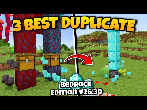3 BEST Duplication Glitches for Minecraft Bedrock v26.30+ | Actually Working Dupes!