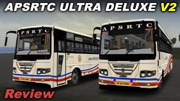 APSRTC ULTRA DELUXE V2 MOD REVIEW - ASHOK LEYLAND BS6 - Available to DOWNLOAD