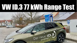 Combined Range of VW ID.3 77 kWh Facelift