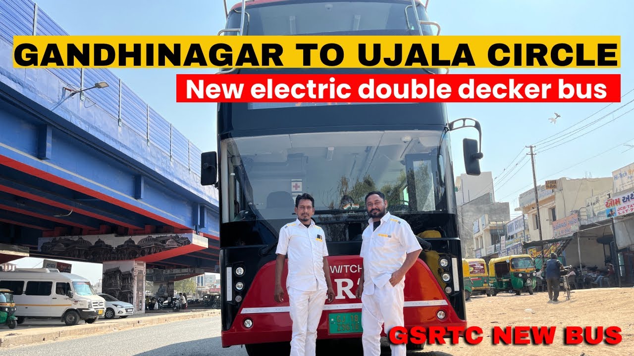 gandhinagar-to-ujala-circle-new-electric-double-decker-bus-youtube