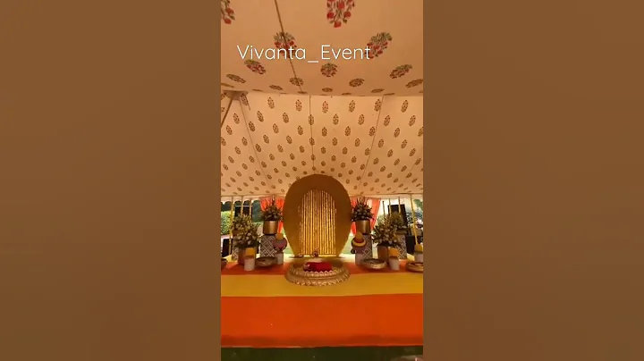 Rajasthani Haldi Tent Decor || Vivanta Event Management || Dm For Order 👍👍#shorts#haldi#rajasthan
