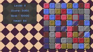 CS50 2D Game Development Match-3 (Shiny Blocks, Pattern Varieties & Mouse Input)