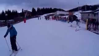 Ski Les Arcs Blue down from Transarc at Easter