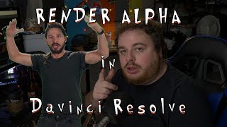 Render Out Alpha Channel in Davinci Resolve