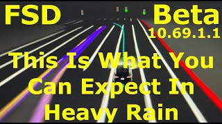 Tesla FSD Beta 10 69.1.1 - Real World Heavy Rain Test