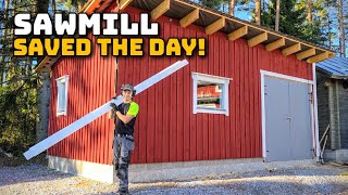 Building Wood Boiler Shed in Finland, Installing Battens & Trims