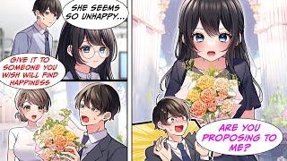 [Manga Dub] I caught the wedding bouquet, so I handed it to the girl at work that seemed unhappy...