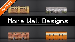 More Wall Designs for Minecraft