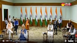 PM Modi's Video Conference Begins With All State CM's Over 'Lockdown Extension' | Sakshi TV