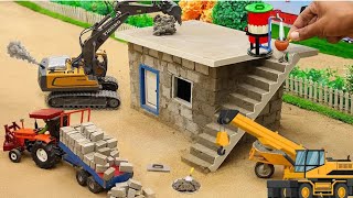 DIY Construction Science Project - Build a Water Well 2 Compartment and Mini Hand Pump With Bricks