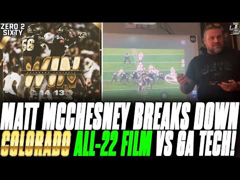 Matt McChesney Breaks Down ALL-22 Film On DEFENSE From Coach Prime Colorado's WIN vs. Georgia Tech!