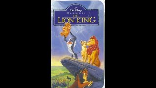 Opening To The Lion King 1995 Vhs Version