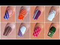 8 Easy nail art designs ideas using striping tape || Tape nail art tutorial