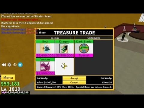 TRADING YORU FOR SOUL + DRAGON + VENOM ON BLOX FRUITS [ UPDATE 17 ] 