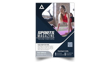 Sports Magazine Cover / Brochure Design - Affinity Designer software