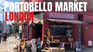 Fabulous & Eccentric Portobello Market tour!🇬🇧London June 2023 [4k HDR]