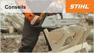 Tutoriel Tronçonneuse N 8 Couper Du Bois Sur Chevalet