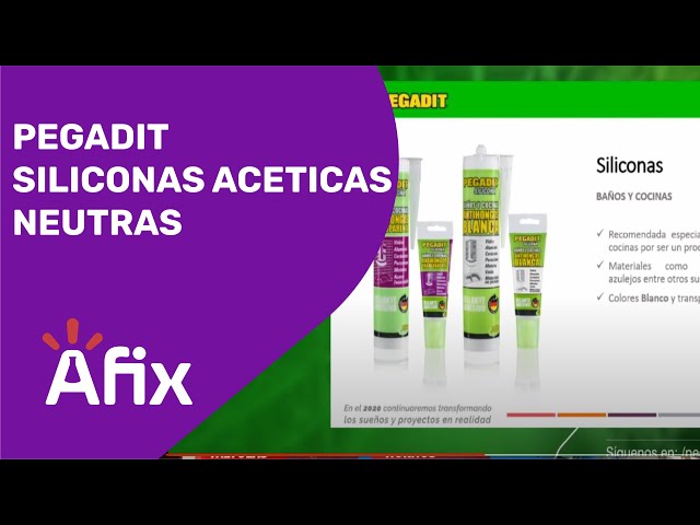 Silicona Afix Pegadit para baños y cocinas • Blanco