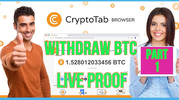 How To Withdraw Bitcoin From Cryptotab Live Withdrawal Proof PART 1