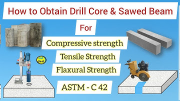 How to Obtain Concrete Cores and Sawed Beam for Strength Test | ASTM C 42 | All About Civil Engineer