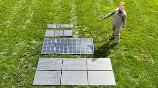 Portable Solar Panel Comparison Small to HUGE: Allpowers 600W SP039