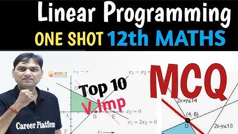 Linear Programming Class 12 | ONE SHOT + MCQ Series | NCERT + SAMPLE PAPER |  CBSE  | BINOD KUMAR