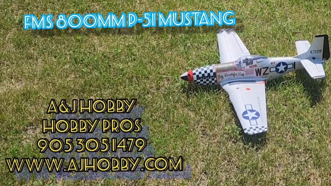 Fms 800mm p-51 mustang - YouTube