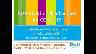 Essentials in Palliative Care for COVID-19