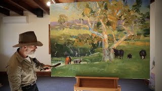PAINTING COWS and GUM TREES in the NEW STUDIO