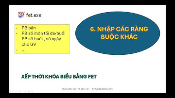 Xếp thời khóa biểu bằng FET - 6.1 Các ràng buộc khác - Phần 1 RB bận