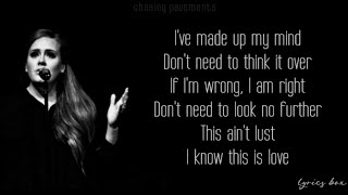 Adele - Chasing Pavements Lyrics