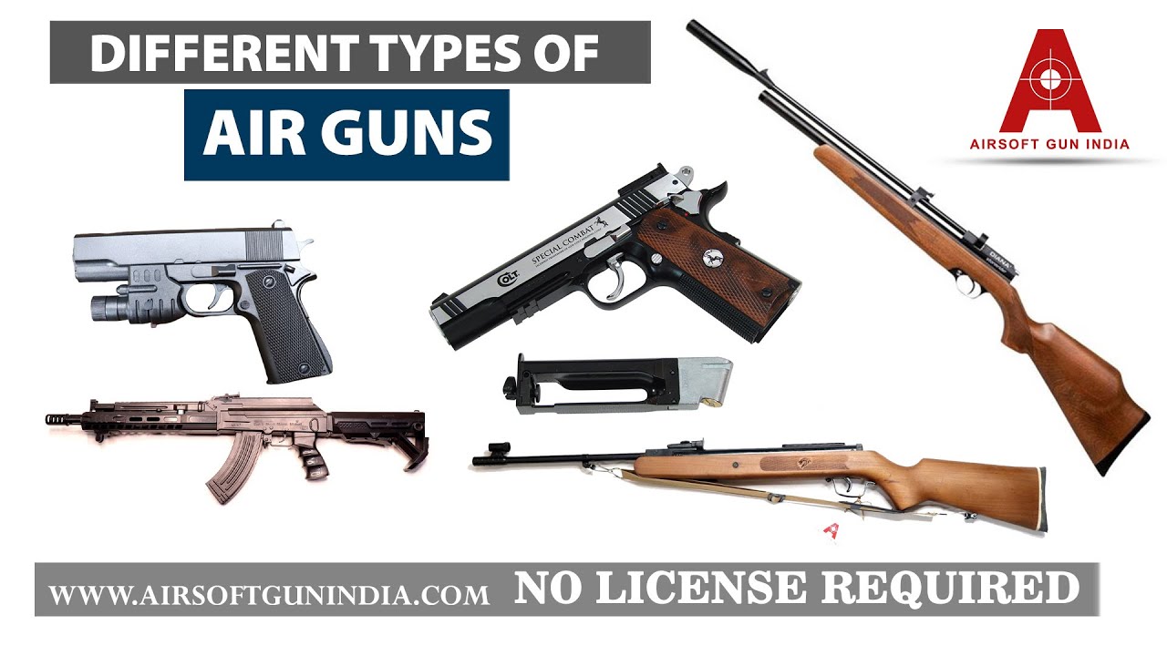 Different types of Air Guns by Airsoft Gun India YouTube