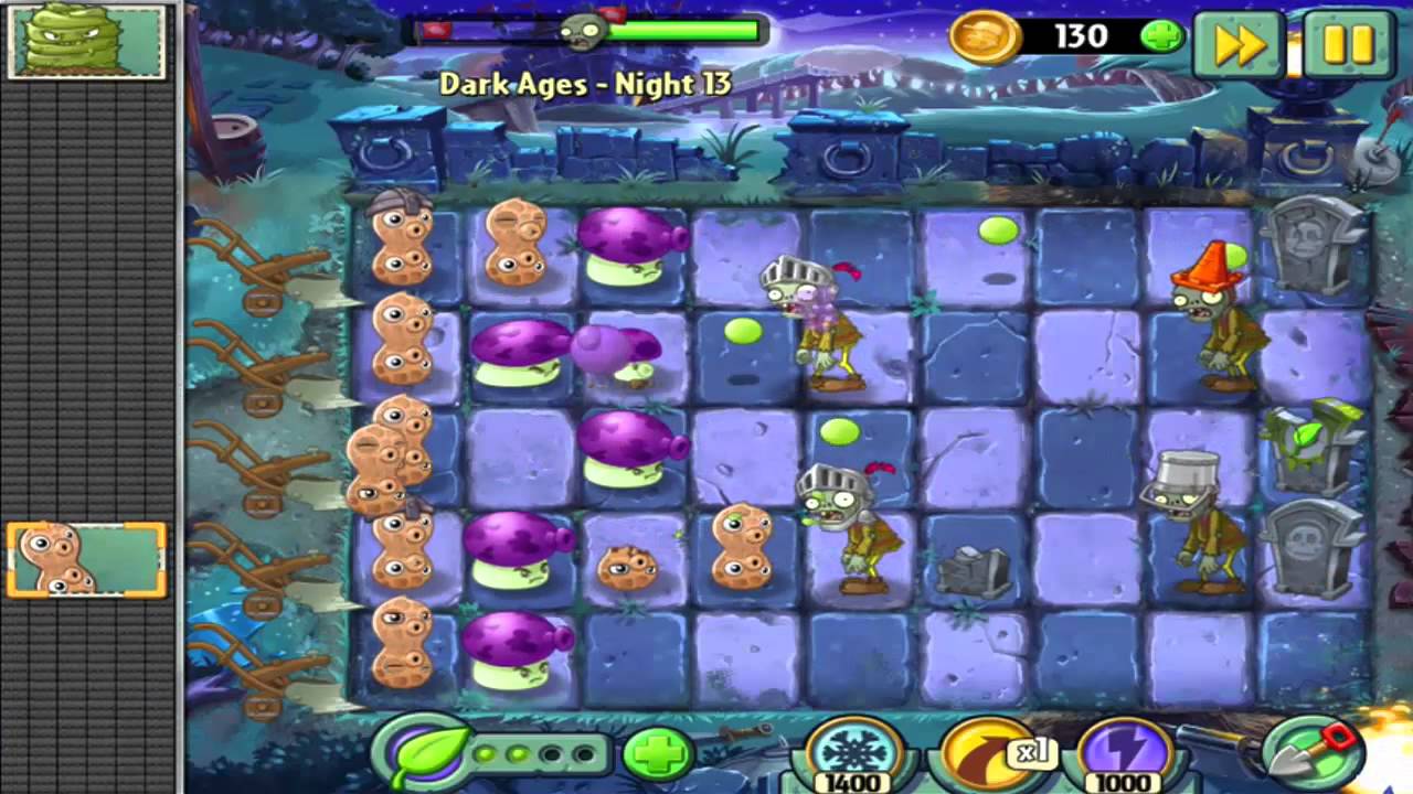 Plants vs Zombies 2 Dark Ages Night 13 - YouTube