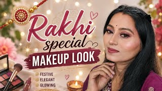 Raksha Bandhan Makeup look ✨ Rakhi Soft Dewy Makeup Tutorial ✨✅ screenshot 2