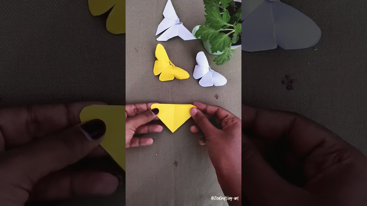 🦋 Creating a flutter of color with these handmade origami butterflies ✨#origami #shortcrafts