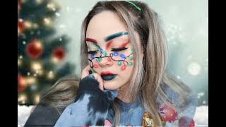 Christmas Lights Make Up Look