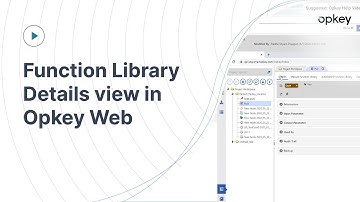 Function Library Details view in Opkey Web