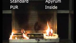 Fire Test of PU Foam with 10% Apyrum Powder Added to Recipe