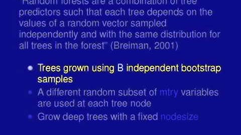 Random Forests Theory and Applications for Variable Selection - Video 2 of 5