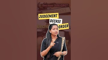 Judgement, Decree, and Order | Judicial Service Exam