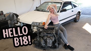Removing The B18A1 From The Donor Integra | CRX Engine Bay Deep Clean
