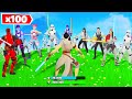 100 JOUEURS avec le SABRE LASER sur FORTNITE