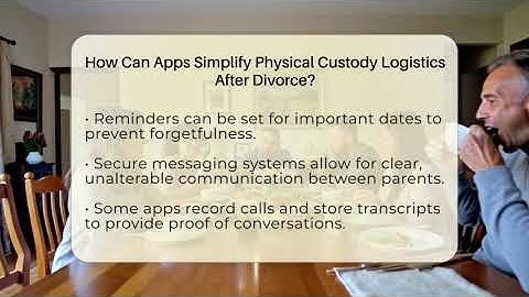 How Can Apps Simplify Physical Custody Logistics After Divorce? - Get Divorce Answers
