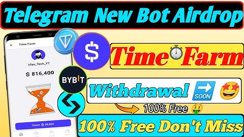 Telegram Bot Airdrop Time Farm Claim || Time Farm Mining Airdrop All Details || Free New Airdrop