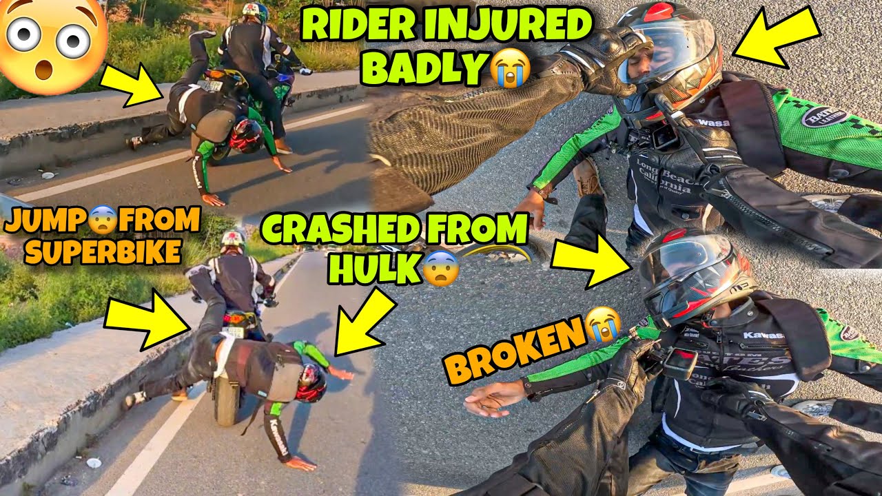 Sunday RIDE 😭 CRASHED from Hulk😨 Kawa h2r