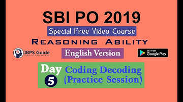 Coding Decoding Practice Session | Mission SBI PO 2019 | Reasoning Ability Day - 5
