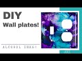 DIY Alcohol Ink Light switch wall plates | Pinata | Beyond Simple!