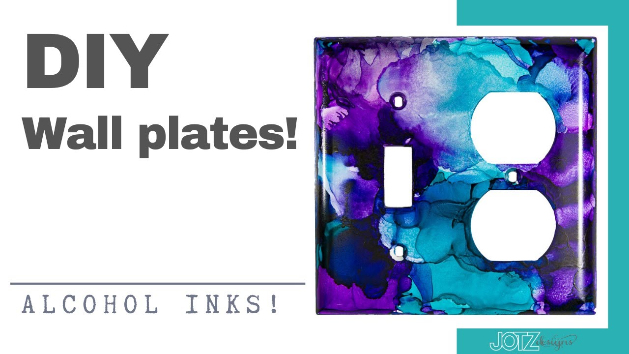 DIY Alcohol Ink Light switch wall plates | Pinata | Beyond Simple ...