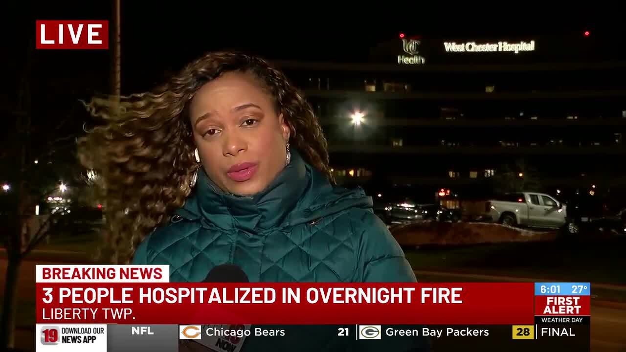 3 taken to hospital from overnight house fire - YouTube